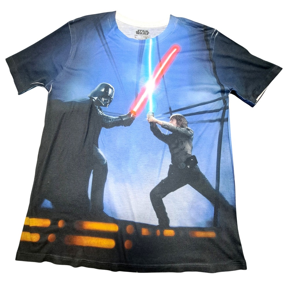 Star Wars Fifth Sun Darth Vader Luke Skywalker All Over Print Shirt Mens L